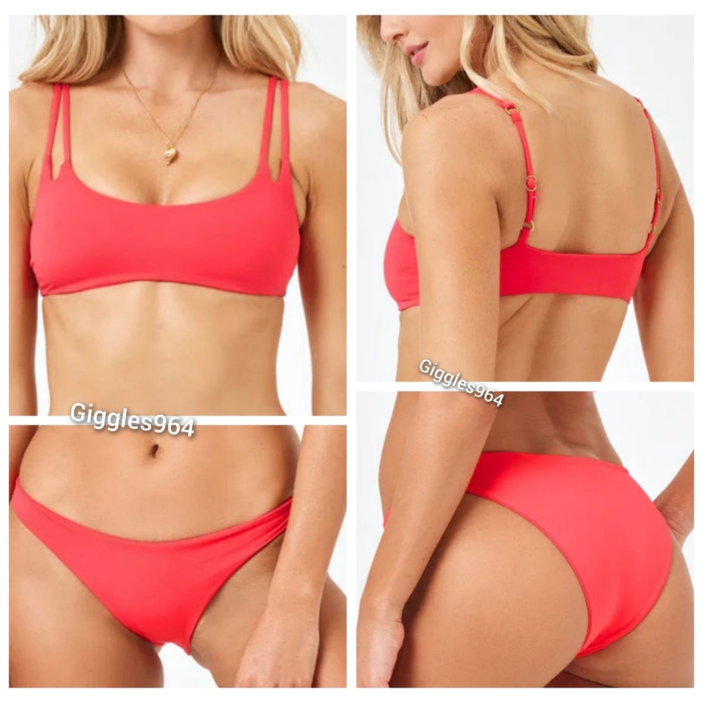 L*Space Zinnia Camacho Bikini Set Hot Cherry Red